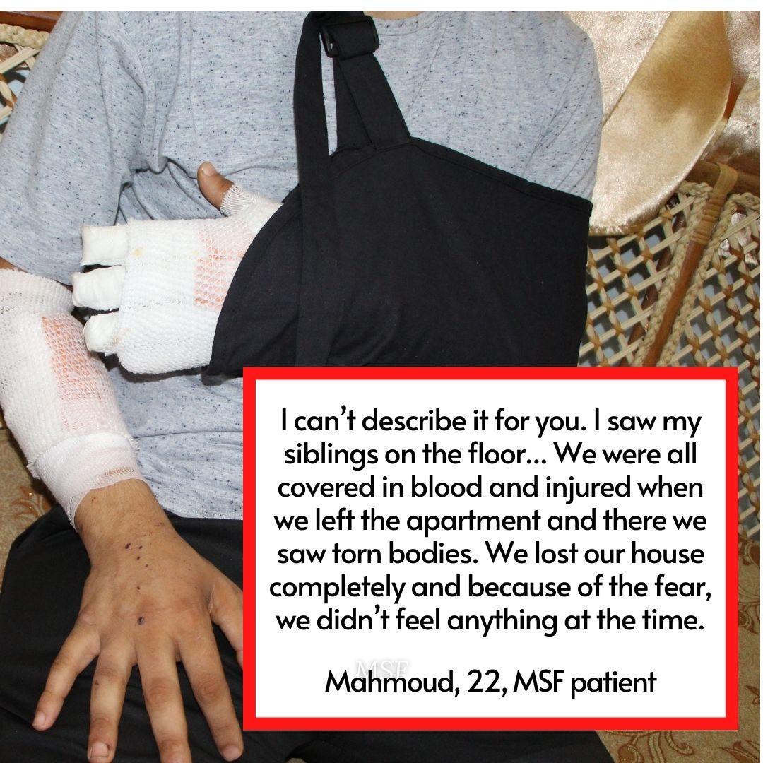 Mahmud an MSF patient in Gaza