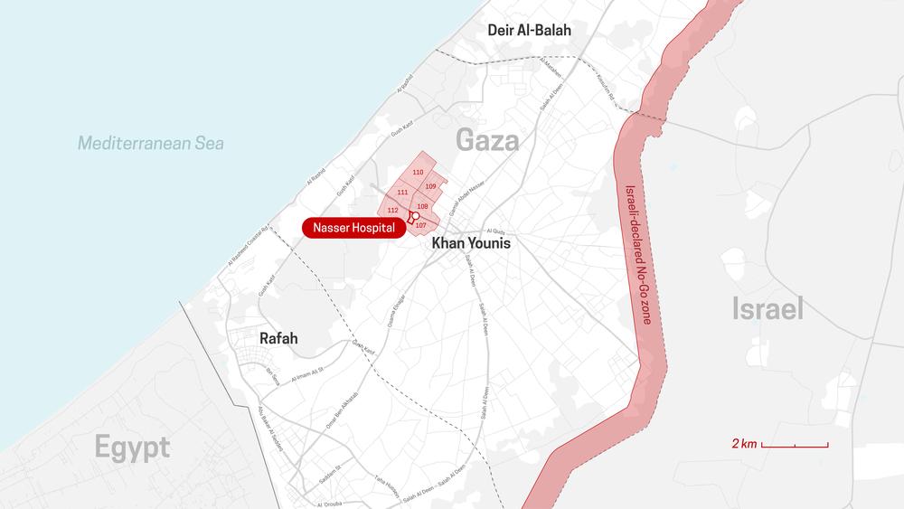  Map of Nasser Hospital in Gaza. 