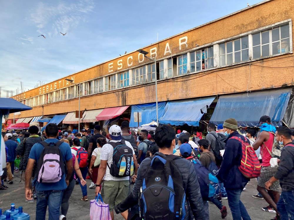 Migrants gathering in Tapachula (Chiapas)