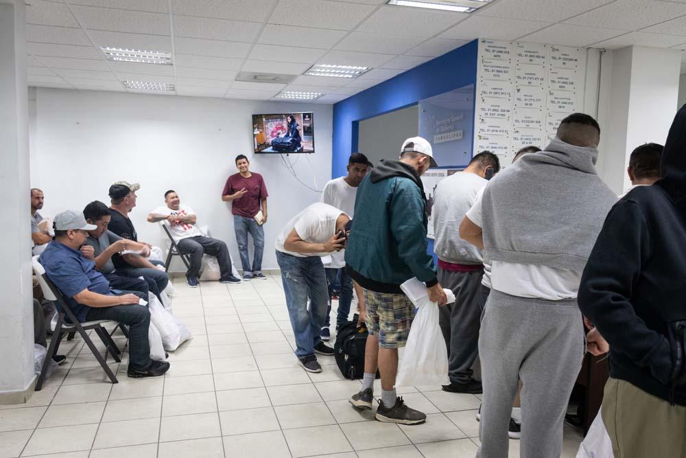 A picture of migrants awaiting treatment in Reynosa , Mexico