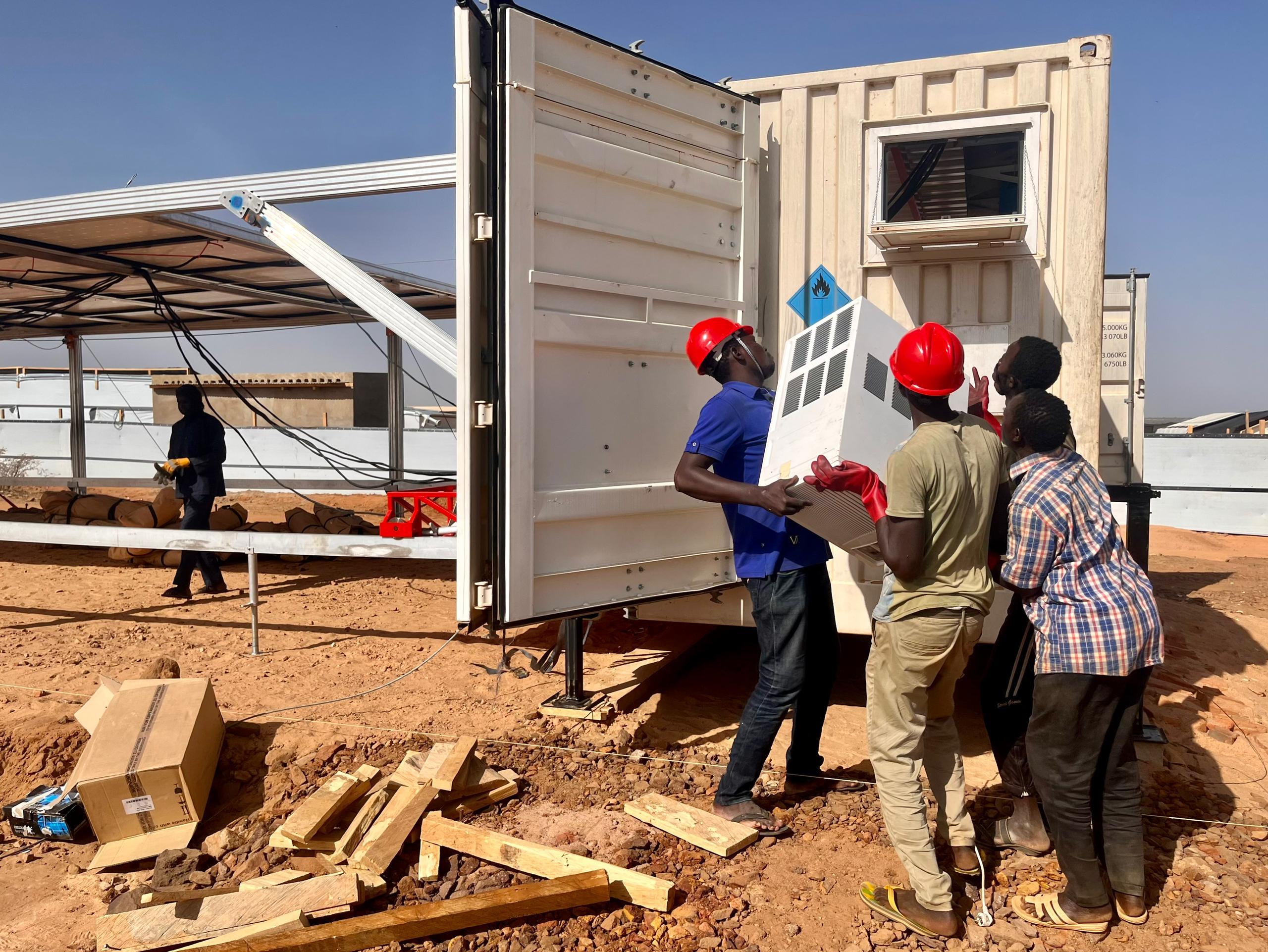 Mobile Solar Energy in Ourang refugee camp, Eastern Chad. Solar energy. Solar panels. Reliable energy. Green energy. 