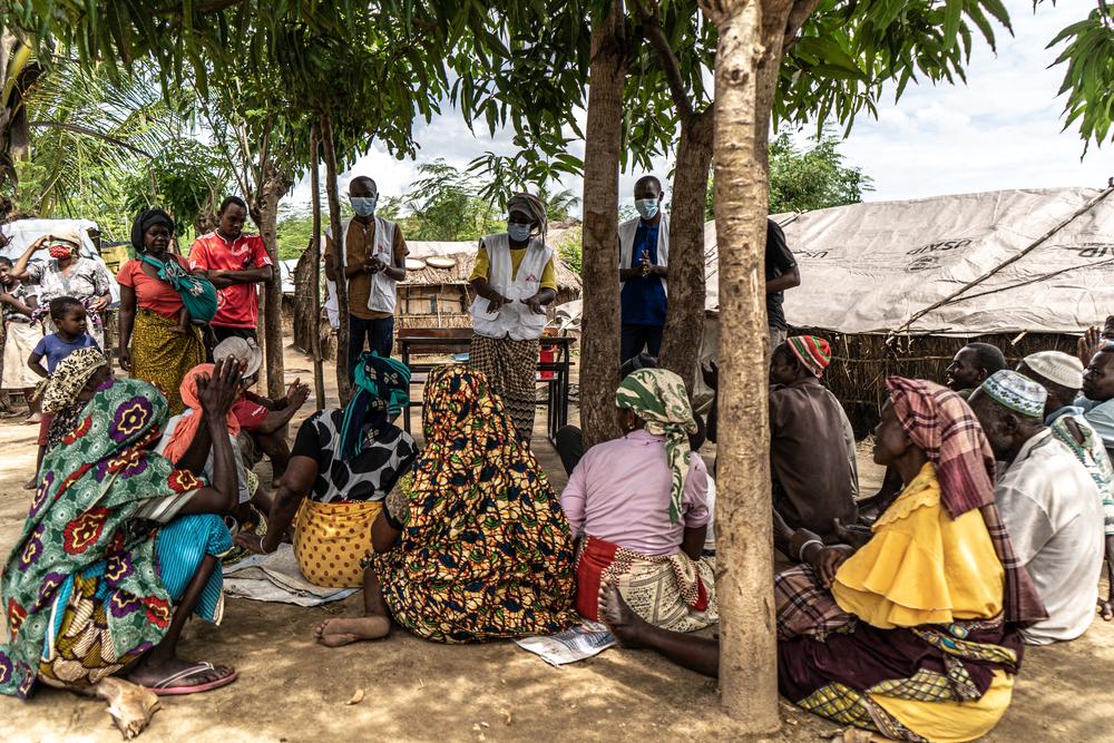 People awaiting treatment in Mozambique