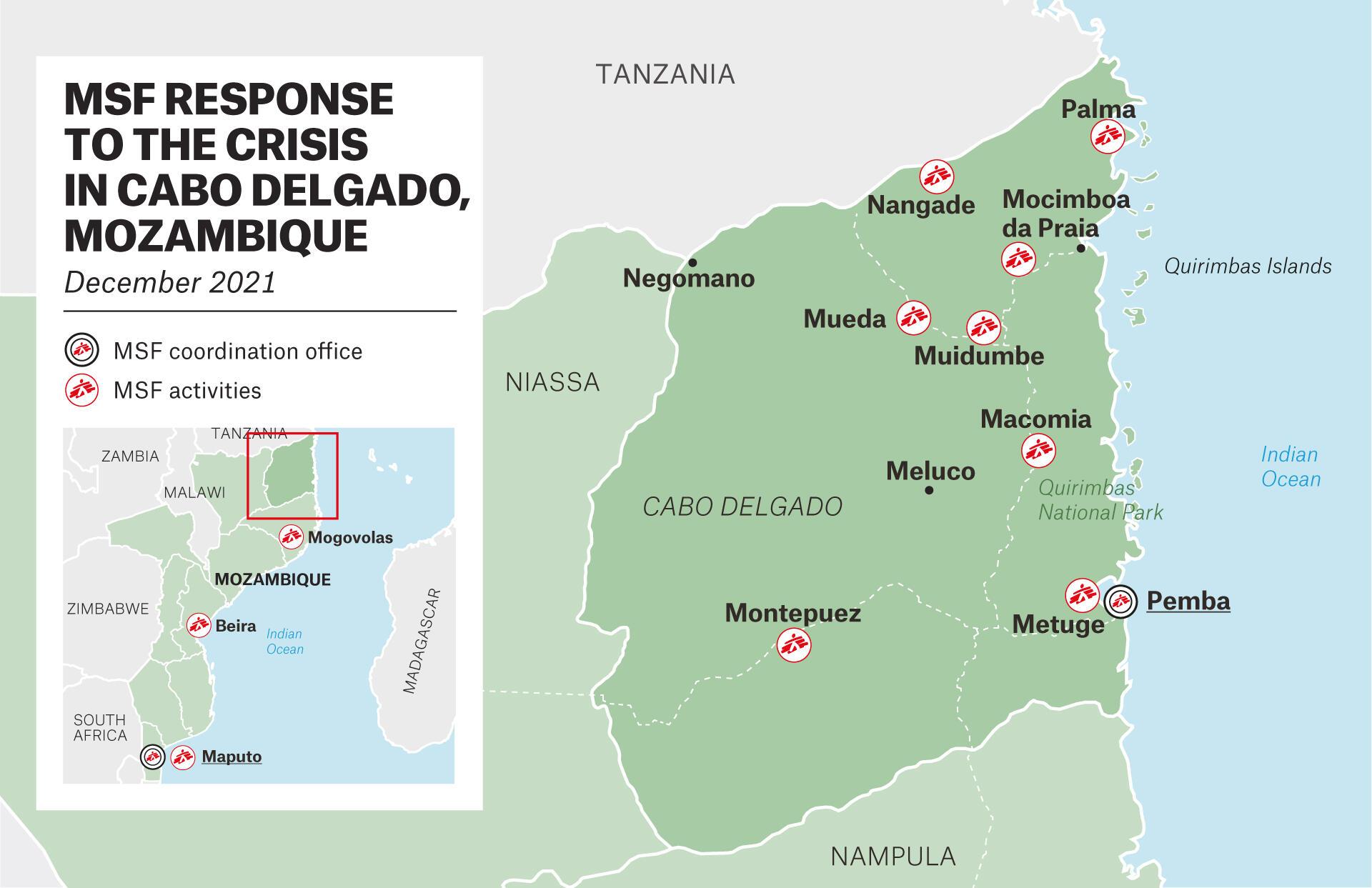 MSF, Doctors Without Borders, Conflict and displacement in Cabo Delgado, Mozambique