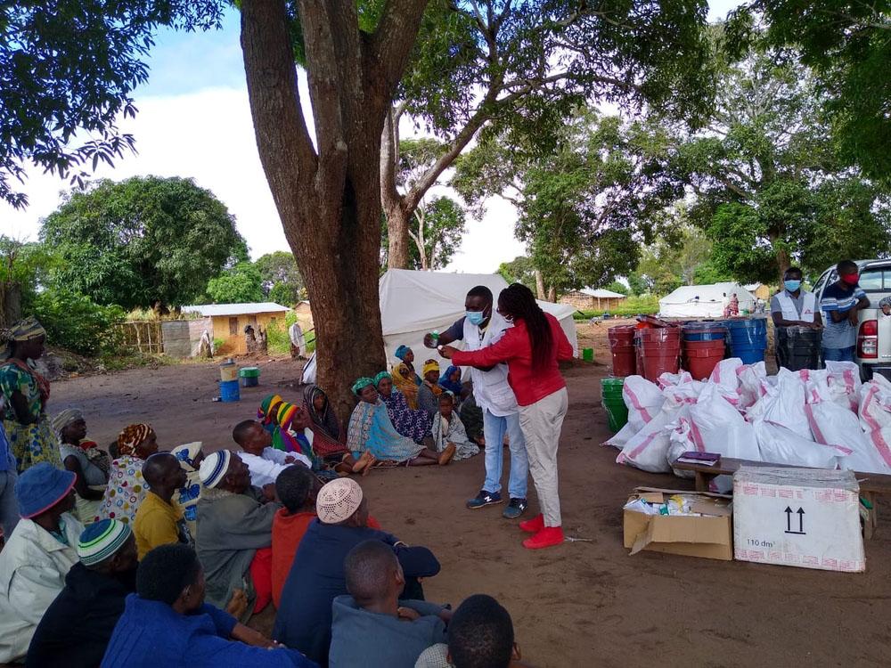 Distribution of relief items in Mueda
