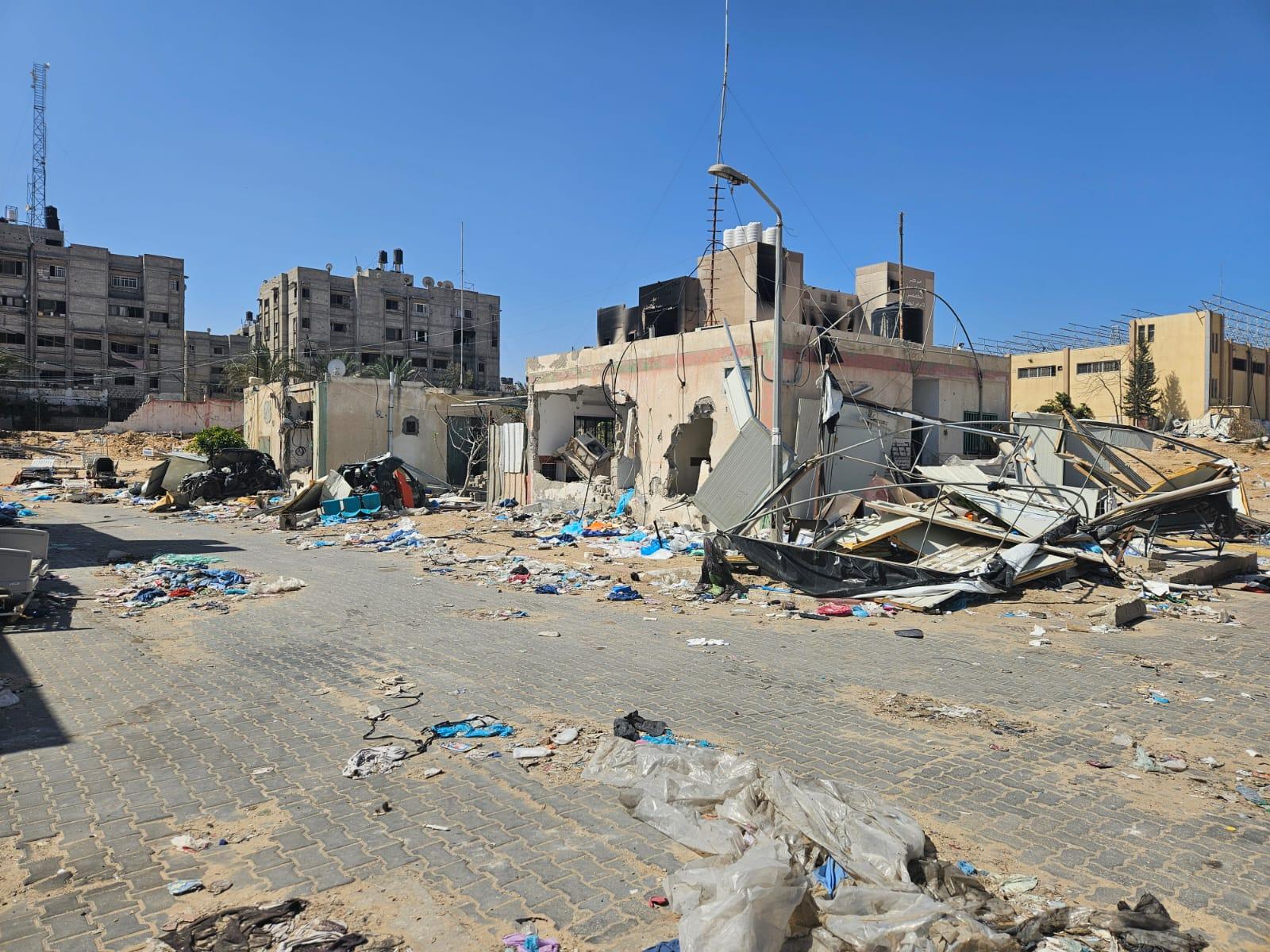 Image of Nasser Hospital attacked by Israeli Defence Forces in Gaza, Palestine. 