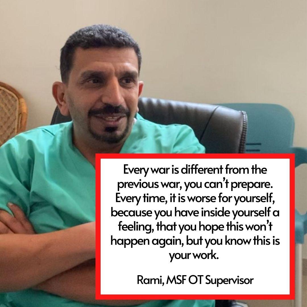 Dr. Rami Abu Jasser, MSF Operating Theatre Supervisor, Al-Awda Hospital