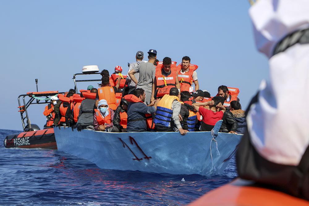 MSF teams rescued 97 people from a wooden boat in distress off Libya coast.