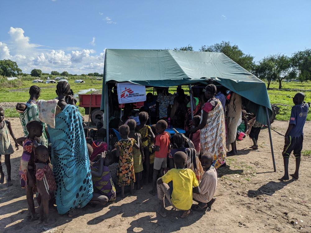 Patients outside Pieri Clinic