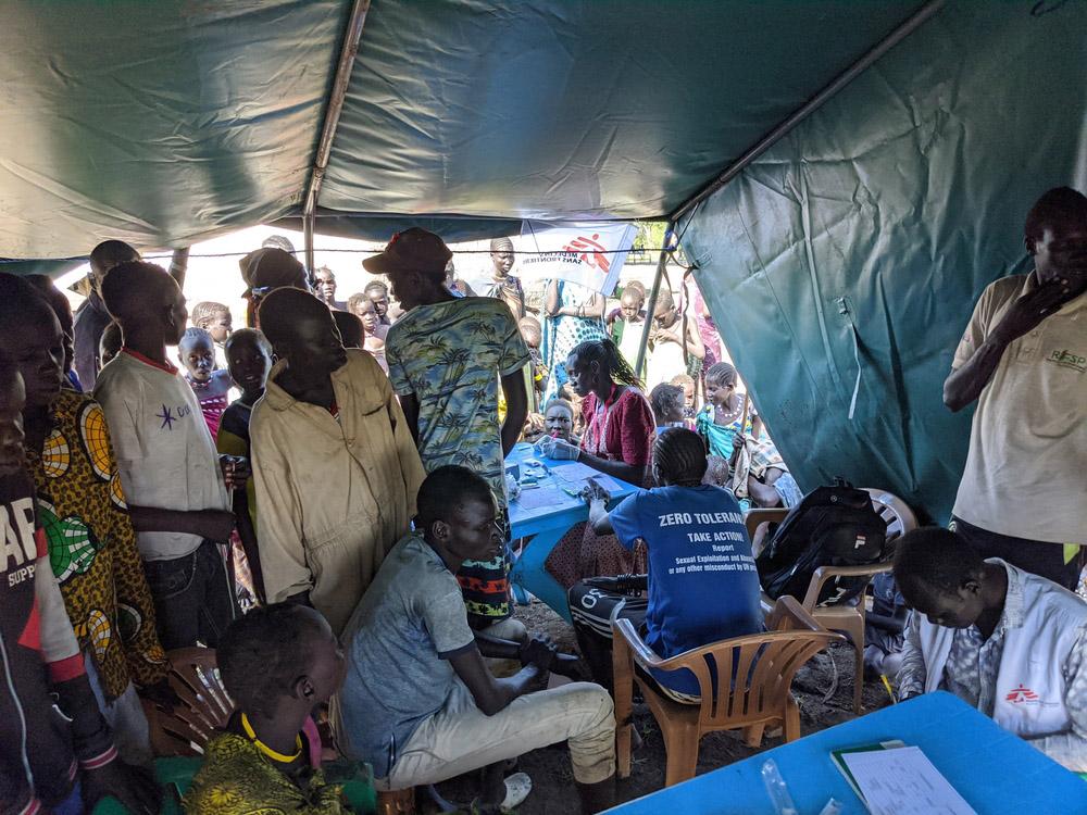 Patients inside Pieri clinic