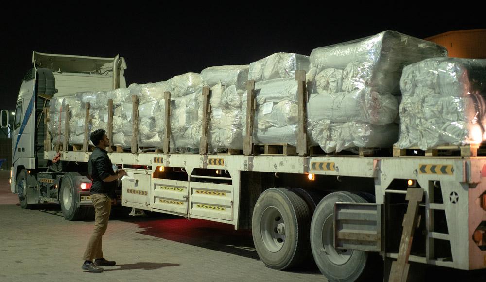 73 tons of MSF material have been packed and left from Dubaï