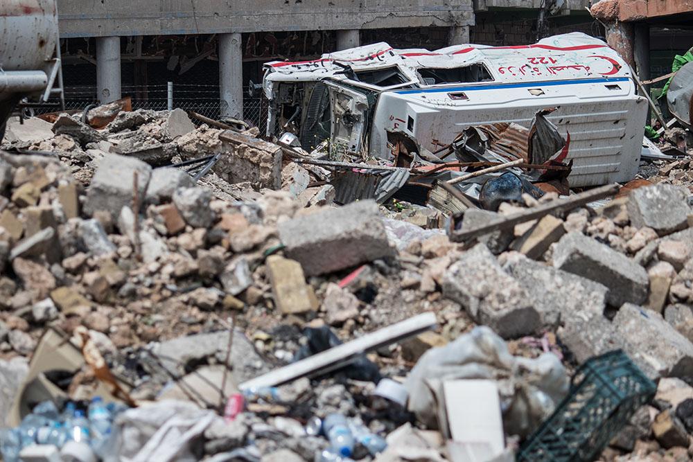 Mosul’s old town experienced intense shelling, aerial bombing and attacks with improvised explosive devices (IED) during the conflict to retake the city from the Islamic State group in 2016/17. Much of the old city is still inaccessible due to the destruction and presence of IEDs, unexploded ordinance (UXO) and booby traps.