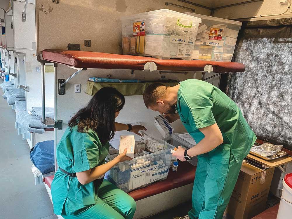 MSF, Doctors Without Borders, Ukraine, Medical train referral 