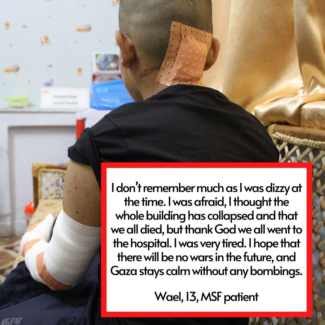 Wael an MSF patient in Gaza