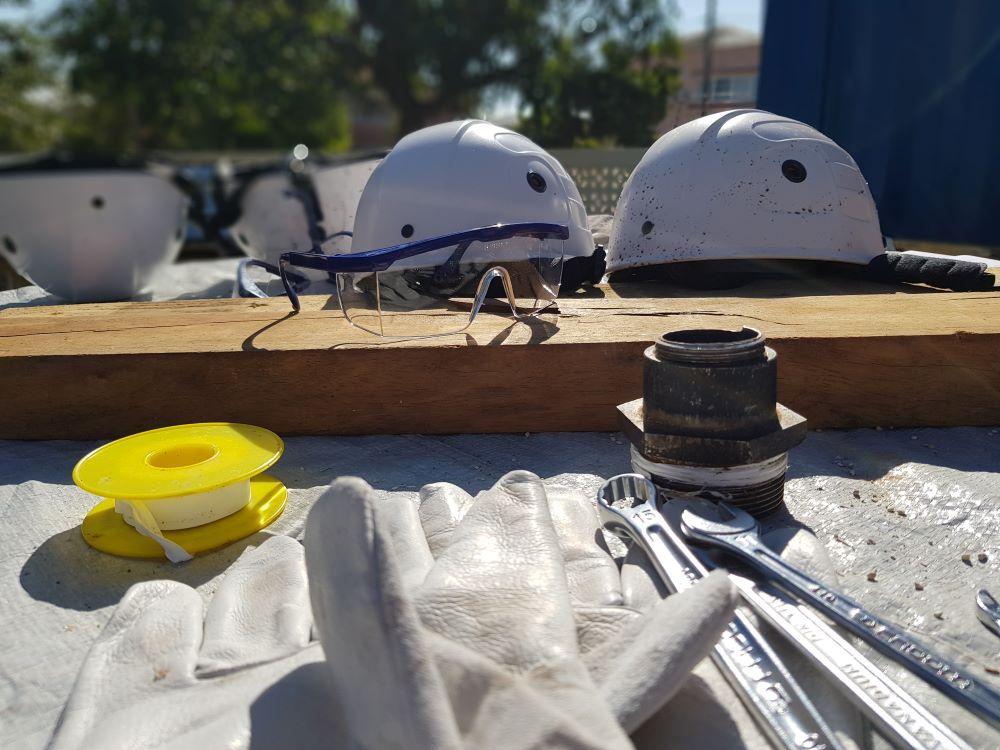  Helmets, gloves, protective glasses and tools are all part of the equipment EPREP teams use to respond to emergencies. 