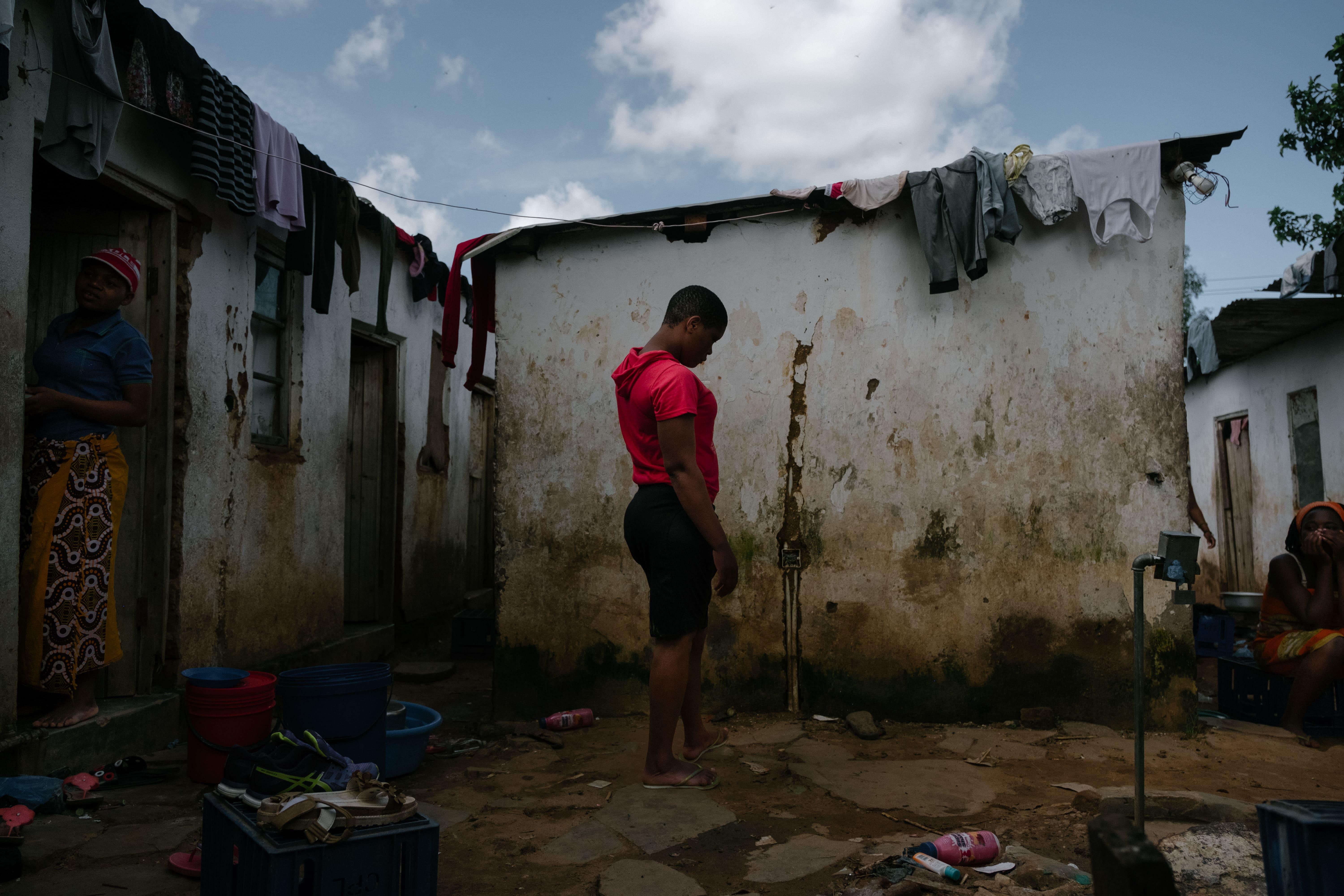 A picture of a sex worker in the centre of Mwanza town