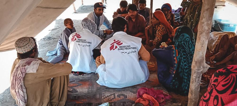 MSF Teams conducting an assessment in flood_hit area