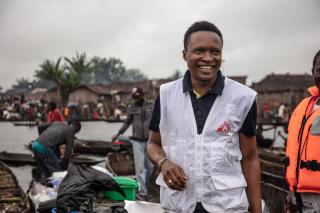 Alexis Mpesha, logistics manager for one of MSF's emergency teams in DRC