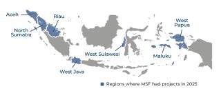 MSF activities in Indonesia