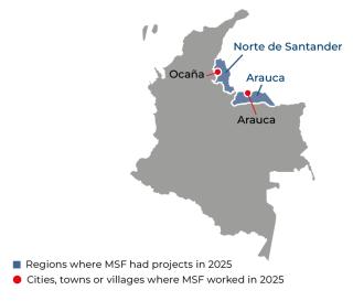 MSF activities in Colombia