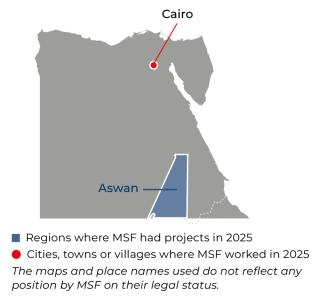 MSF activities in Egypt