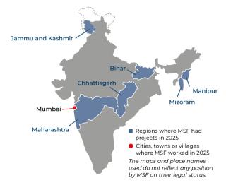 MSF activities in India