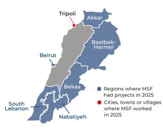 MSF, Doctors Without Borders, MSF activities in Lebanon