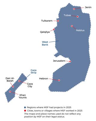 MSF, Doctors Without Borders, MSF activities in Palestine in 2025
