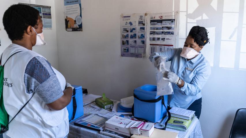 Our teams taking a sputum sample for TB testing in Eshowe, KwaZulu Natal, South Africa