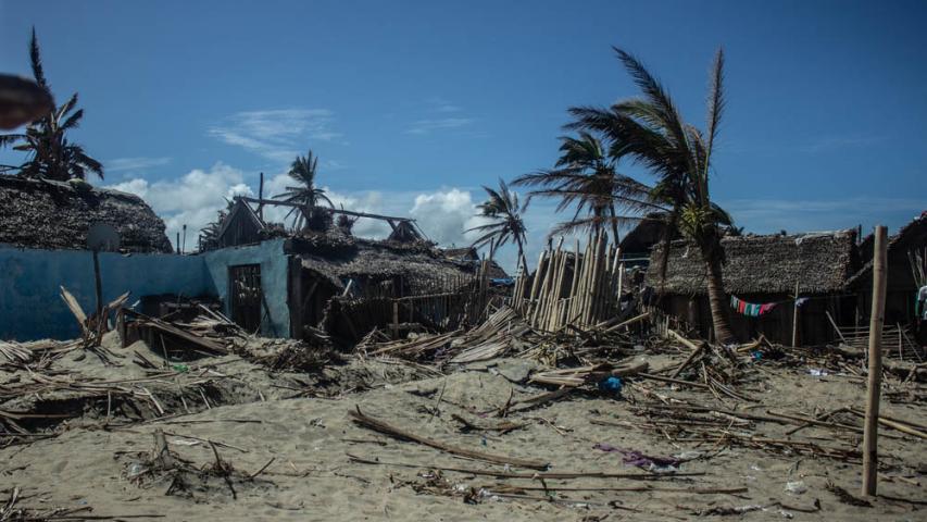 Damages in Mananjary city after Batsirai cyclone hit Madagascar on 5 February