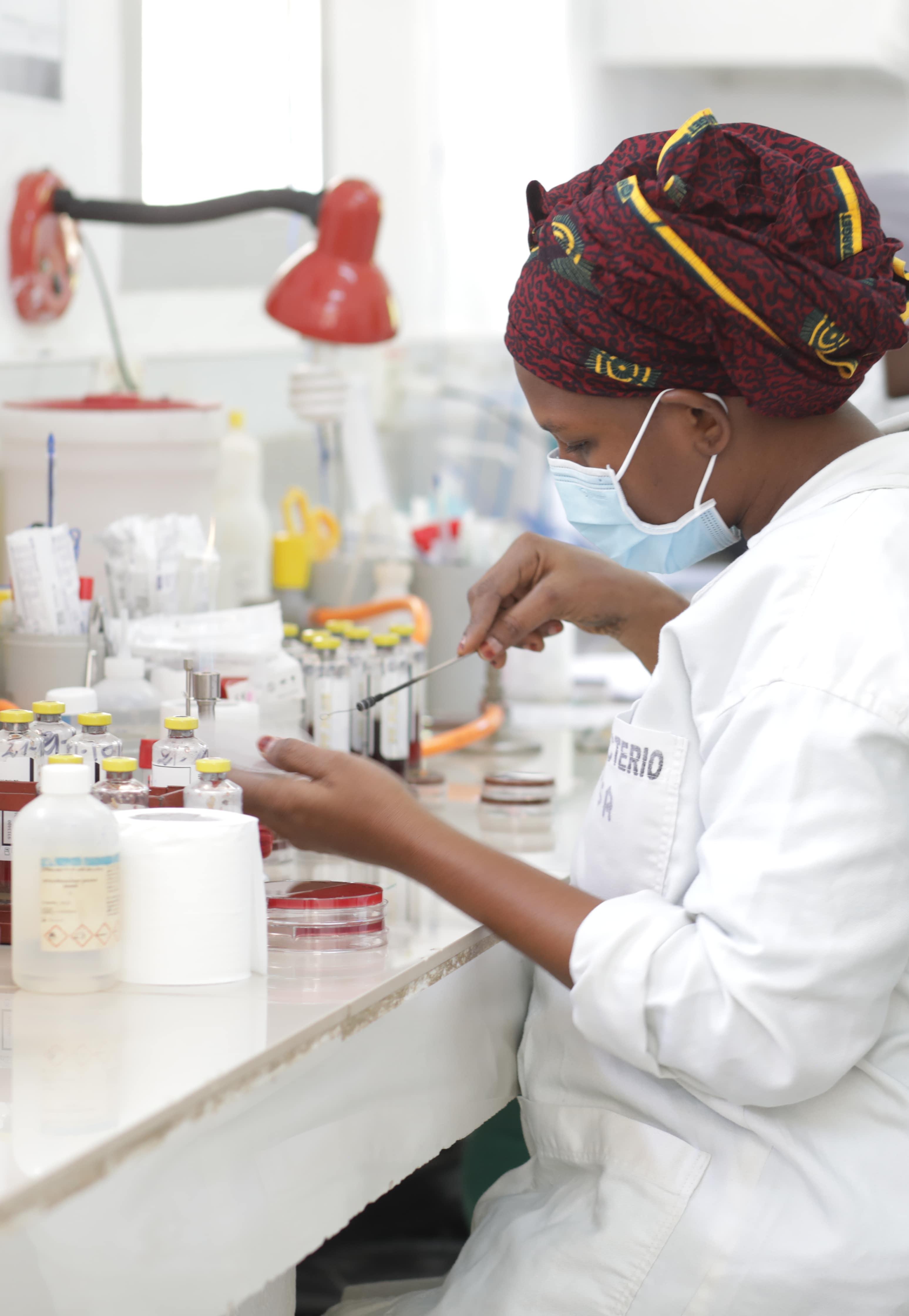 A laboratory technician carries out tests to avoid Antibiotic resistance.